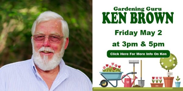 Schedule of show time for Ken Brown at the Hamilton Spring Home & Garden Show